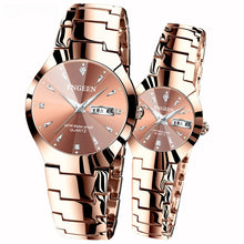 Load image into Gallery viewer, 2020 New Couple Watches Fashion Casual Lover's Waterproof Steel Band Watches Simple Couple Watch Gifts for Men Women Wristwatch