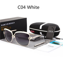Load image into Gallery viewer, BARCUR Polarized Ladies Sunglasses Women Gradient Lens Round Sun Glasses Square Luxury Brand Oculos Lunette De Soleil Femme