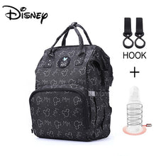 Load image into Gallery viewer, Disney Mickey USB Diaper Bag Organizer Baby Bag Backpack Nappy Bag Large Capacity Mommy Bag For Stroller Black New Design 2020