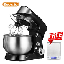 Load image into Gallery viewer, Zhoutu Planetary Mixer, Stainless Steel Mixer with bowl, Electric Food Mixer , kitchen appliances dough food processor machine