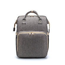 Load image into Gallery viewer, Large Capacity Diaper Bag Mummy Birthing Backpack Travel Portable Shoulder Multifunction Fold Bed Bags Waterproof Stylish Pack