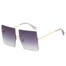 Load image into Gallery viewer, Trendy Oversized Square Sunglasses Women Personlity Fashion Sexy Red Brown Tinted Color Lens UV400 Retro Ladies Sun Glasses