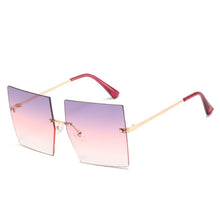 Load image into Gallery viewer, Trendy Oversized Square Sunglasses Women Personlity Fashion Sexy Red Brown Tinted Color Lens UV400 Retro Ladies Sun Glasses