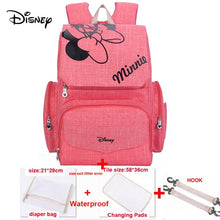 Load image into Gallery viewer, Disney Baby Diaper Bags Large Capacity Baby Stroller Insulated Bag Travel Organizer Baby Bag Set Lightweight Diaper Bag Backpack
