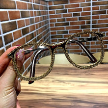 Load image into Gallery viewer, Myopia Hyperopia Women Sunglasses Vintage clear lens glasses ladies luxury rhinestone eyeglasses men optical Shades