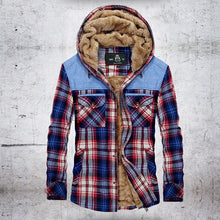 Load image into Gallery viewer, Winter Jacket Men Thicken Warm Fleece Jackets Coats Pure Cotton Plaid Jacket Military Clothes Men Chaquetas Hombre Size M-3XL