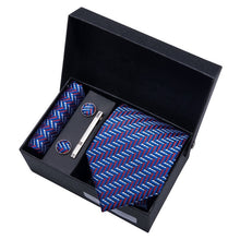 Load image into Gallery viewer, Gold Men Tie Paisley Silk Tie Pocket Square Gift Box Set Barry.Wang Luxury Designer Neck Tie For Men Male Gravat BB-5150
