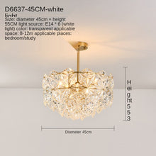 Load image into Gallery viewer, Post-Modern Living Room Chandelier Bedroom Study Dining-Room Lamp Nordic Simple Crystal Lamps Luxury Elegant Wedding Room