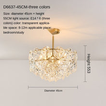 Load image into Gallery viewer, Post-Modern Living Room Chandelier Bedroom Study Dining-Room Lamp Nordic Simple Crystal Lamps Luxury Elegant Wedding Room