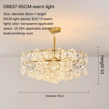Load image into Gallery viewer, Post-Modern Living Room Chandelier Bedroom Study Dining-Room Lamp Nordic Simple Crystal Lamps Luxury Elegant Wedding Room