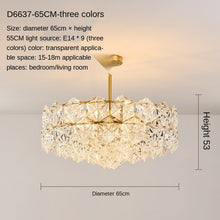 Load image into Gallery viewer, Post-Modern Living Room Chandelier Bedroom Study Dining-Room Lamp Nordic Simple Crystal Lamps Luxury Elegant Wedding Room