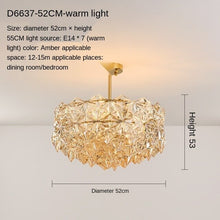 Load image into Gallery viewer, Post-Modern Living Room Chandelier Bedroom Study Dining-Room Lamp Nordic Simple Crystal Lamps Luxury Elegant Wedding Room
