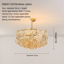 Load image into Gallery viewer, Post-Modern Living Room Chandelier Bedroom Study Dining-Room Lamp Nordic Simple Crystal Lamps Luxury Elegant Wedding Room