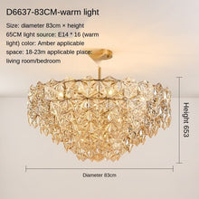Load image into Gallery viewer, Post-Modern Living Room Chandelier Bedroom Study Dining-Room Lamp Nordic Simple Crystal Lamps Luxury Elegant Wedding Room