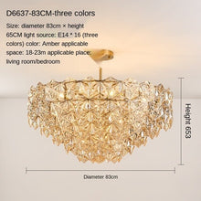 Load image into Gallery viewer, Post-Modern Living Room Chandelier Bedroom Study Dining-Room Lamp Nordic Simple Crystal Lamps Luxury Elegant Wedding Room