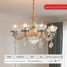 Load image into Gallery viewer, French Crystal Chandelier European Style Lamp in the Living Room Elegant Luxury Lamp Package Villa Master Bedroom