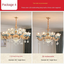 Load image into Gallery viewer, French Crystal Chandelier European Style Lamp in the Living Room Elegant Luxury Lamp Package Villa Master Bedroom