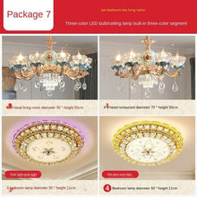 Load image into Gallery viewer, French Crystal Chandelier European Style Lamp in the Living Room Elegant Luxury Lamp Package Villa Master Bedroom