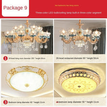 Load image into Gallery viewer, French Crystal Chandelier European Style Lamp in the Living Room Elegant Luxury Lamp Package Villa Master Bedroom