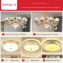 Load image into Gallery viewer, French Crystal Chandelier European Style Lamp in the Living Room Elegant Luxury Lamp Package Villa Master Bedroom