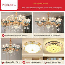 Load image into Gallery viewer, French Crystal Chandelier European Style Lamp in the Living Room Elegant Luxury Lamp Package Villa Master Bedroom