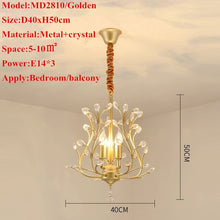 Load image into Gallery viewer, Modern Black Gold arming Hanging Pendant Lights Creative Iron Lamp Elegant Hanger for home indoor Lighting new year Decorations