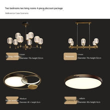 Load image into Gallery viewer, All-Copper Light Luxury Living Room Chandelier Post-Modern Simple Elegant Home Dining-Room Lamp High-End Nordic Lamps