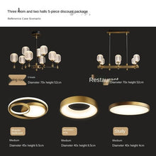 Load image into Gallery viewer, All-Copper Light Luxury Living Room Chandelier Post-Modern Simple Elegant Home Dining-Room Lamp High-End Nordic Lamps