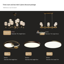 Load image into Gallery viewer, All-Copper Light Luxury Living Room Chandelier Post-Modern Simple Elegant Home Dining-Room Lamp High-End Nordic Lamps