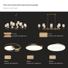 Load image into Gallery viewer, All-Copper Light Luxury Living Room Chandelier Post-Modern Simple Elegant Home Dining-Room Lamp High-End Nordic Lamps