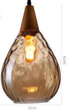 Load image into Gallery viewer, Rome elegant Brown glass Pendant lamp Tiffany Lighting 1 Pcs Glass Hanging Luminaire Kitchen Foyer Glass Shade Coffee Bar Lamp