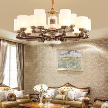 Load image into Gallery viewer, New Chinese Classical Antique Copper LED Chandelier Lliving Room Dining Room LED lamp Indoor Elegant Hotel Room Hanging Lamps