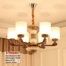Load image into Gallery viewer, New Chinese Classical Antique Copper LED Chandelier Lliving Room Dining Room LED lamp Indoor Elegant Hotel Room Hanging Lamps