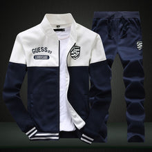 Load image into Gallery viewer, 2021 spring suit men's new sportswear autumn suit clothing sportswear men's zipper sweatshirt + sports pants men's sports suit