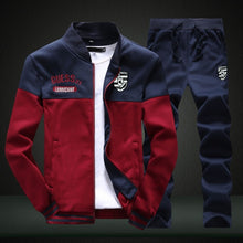Load image into Gallery viewer, 2021 spring suit men's new sportswear autumn suit clothing sportswear men's zipper sweatshirt + sports pants men's sports suit