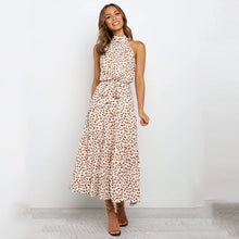Load image into Gallery viewer, Summer Long Dress Polka Dot Casual Dresses Black Sexy Halter Strapless New 2021 Yellow Sundress Vacation Clothes For Women
