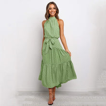 Load image into Gallery viewer, Summer Long Dress Polka Dot Casual Dresses Black Sexy Halter Strapless New 2021 Yellow Sundress Vacation Clothes For Women