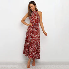 Load image into Gallery viewer, Summer Long Dress Polka Dot Casual Dresses Black Sexy Halter Strapless New 2021 Yellow Sundress Vacation Clothes For Women
