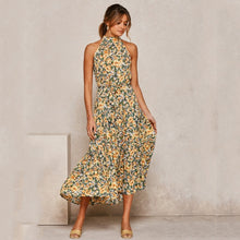 Load image into Gallery viewer, Summer Long Dress Polka Dot Casual Dresses Black Sexy Halter Strapless New 2021 Yellow Sundress Vacation Clothes For Women