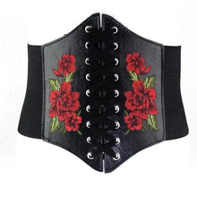 Load image into Gallery viewer, Wavsiyier Midi Dress Luxury Elegant A-Line Party Belt Hollow Out Lace Embroidery Dresses Women 2021 Spring Long Sleeve Vintage