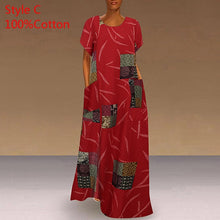 Load image into Gallery viewer, Long Printed Maxi Dress 2021 Casual Women's Summer Sundress VONDA Bohemian Female Printed Robe Short Sleeve Vestidos