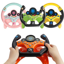 Load image into Gallery viewer, Toy Car Copilots Simulated Steering Toys Interactive Steering Wheel Light Baby Musical Electronic Vocal Toys for Birthday Gift