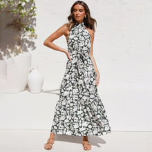 Load image into Gallery viewer, Summer Long Dress Polka Dot Casual Dresses Black Sexy Halter Strapless New 2021 Yellow Sundress Vacation Clothes For Women