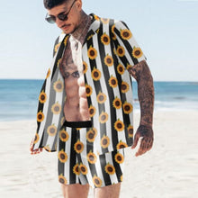 Load image into Gallery viewer, Men Hawaiian Printing 2021Summer Short Sleeve Button Shirt Beach Shorts Streetwear Mens Casual Beach Wear Clothes