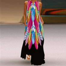 Load image into Gallery viewer, MOVOKAKA Vintage Tiger Print Dress 2021 V Neck Casual Holiday Long Dresses Summer Woman Sleeveless Girls Beach Maxi Dress Women