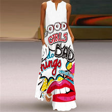 Load image into Gallery viewer, MOVOKAKA Vintage Tiger Print Dress 2021 V Neck Casual Holiday Long Dresses Summer Woman Sleeveless Girls Beach Maxi Dress Women