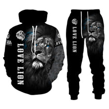 Load image into Gallery viewer, The Lion King Autumn Winter 3D Printed Men's Hooded Sweater Set Men's Sportswear Tracksuit Long Sleeve Men's Clothing Suit