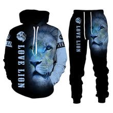 Load image into Gallery viewer, The Lion King Autumn Winter 3D Printed Men's Hooded Sweater Set Men's Sportswear Tracksuit Long Sleeve Men's Clothing Suit