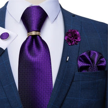 Load image into Gallery viewer, 8cm Men Silk Tie White Solid Necktie Men's Formal Wedding Party Ties Cufflinks Hanky Flower Brooch Set Men Gift Corbatas DiBanGu