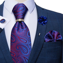 Load image into Gallery viewer, 8cm Men Silk Tie White Solid Necktie Men's Formal Wedding Party Ties Cufflinks Hanky Flower Brooch Set Men Gift Corbatas DiBanGu